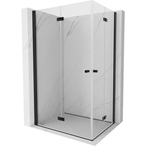 Mexen Mist-F Duo kabina prysznicowa składana lewa 90 x 70 cm, transparent, czarna - 8A6-090L-070P-70-00