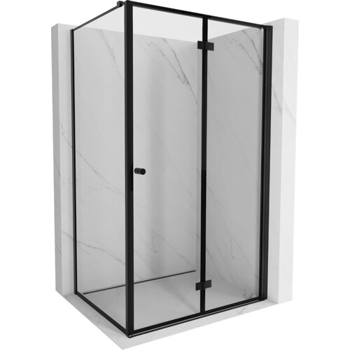 Mexen Mist-F kabina prysznicowa składana prawa 110 x 85 cm, czarna ramka, czarna - 8A6T-110-085-70-70-P