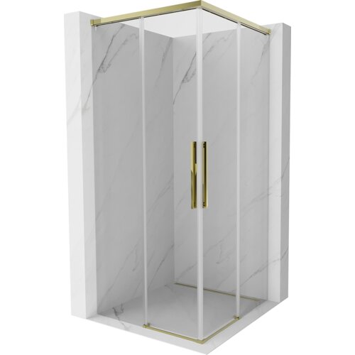 Mexen Rox Duo kabina prysznicowa rozsuwana 75 x 75 cm, transparent, złota - 8C2D-075-075-50-00