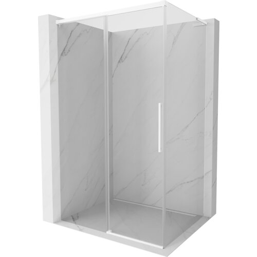 Mexen Rox L kabina prysznicowa rozsuwana 105 x 110 cm, transparent, biała - 8C2L-105-110-20-00