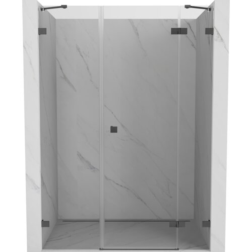 Mexen Lunar drzwi prysznicowe uchylne prawe 160 cm, transparent, gun gray szczotkowany - 834S-160-050-66-00-P