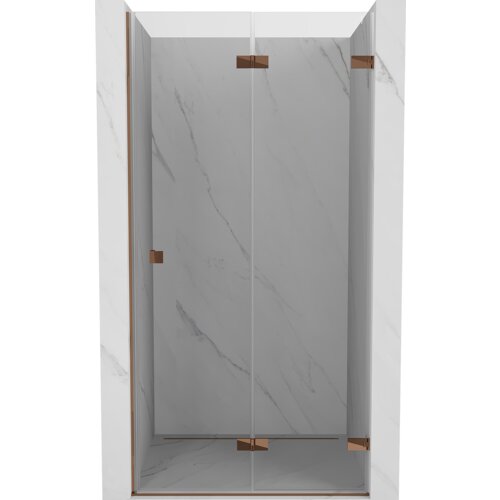 Mexen Lunar-F drzwi prysznicowe składane prawe 65 cm, transparent, różowe złoto - 836-065-000-60-00-P