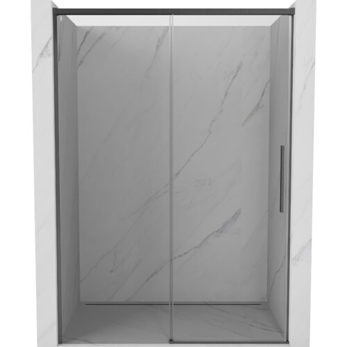 Mexen Rox drzwi prysznicowe rozsuwane 150 cm, transparent, gun gray szczotkowany - 8C2-150-000-66-00