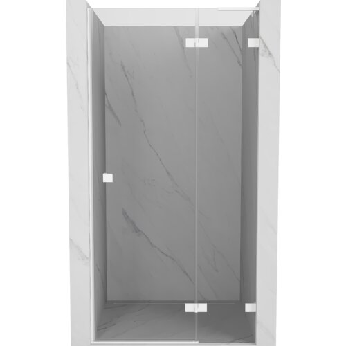 Mexen Lunar L drzwi prysznicowe uchylne prawe 80 cm, transparent, białe - 834L-080-000-20-00-P