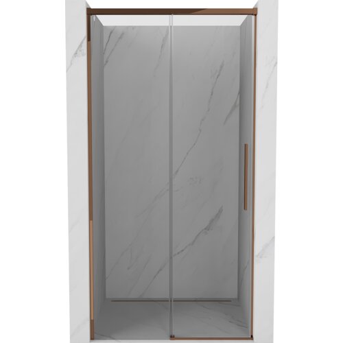 Mexen Rox drzwi prysznicowe rozsuwane 125 cm, transparent, różowe złoto - 8C2-125-000-60-00