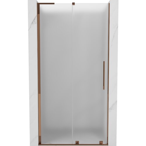 Mexen Velar L drzwi prysznicowe rozsuwane 90 cm, szron, różowe złoto - 871-090-003-31-60