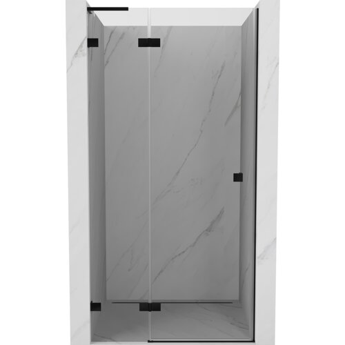 Mexen Lunar L drzwi prysznicowe uchylne lewe 90 cm, transparent, czarne - 834L-090-000-70-00-L