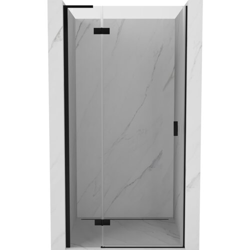 Mexen Mist-H L drzwi prysznicowe uchylne lewe 90 cm, transparent, czarne - 8A5L-090-000-70-00-L