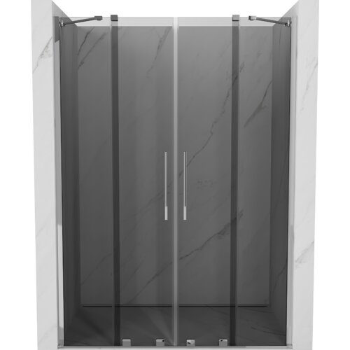 Mexen Velar Duo drzwi prysznicowe rozsuwane 160 cm, grafit, chrom - 871-160-000-42-01