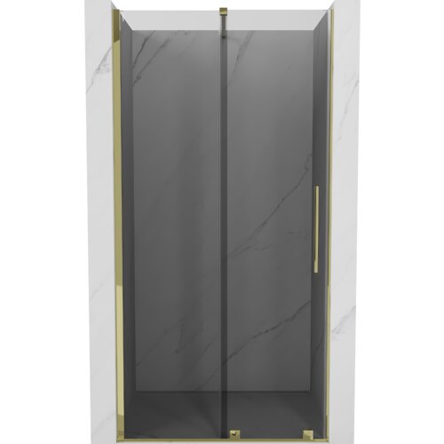 Mexen Velar drzwi prysznicowe rozsuwane 90 cm, grafit, złote - 871-090-000-41-50