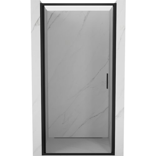 Mexen Exo drzwi prysznicowe uchylne 80 cm, transparent, czarne - 817-080-000-70-00