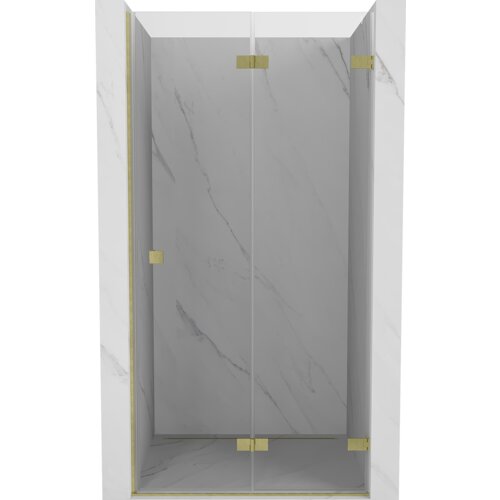 Mexen Lunar-F drzwi prysznicowe składane prawe 60 cm, transparent, złote szczotkowane - 836-060-000-55-00-P