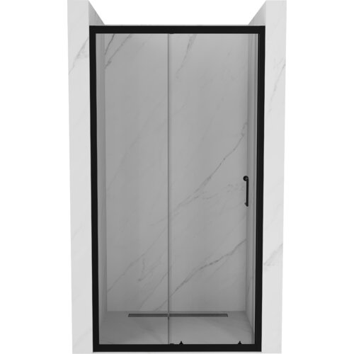 Mexen Apia drzwi prysznicowe rozsuwane 115 cm, transparent, czarne - 845-115-000-70-00