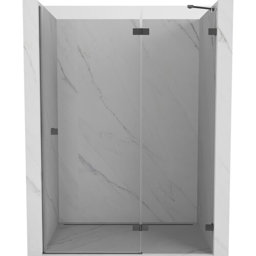 Mexen Lunar drzwi prysznicowe uchylne prawe 140 cm, transparent, gun metal - 834-140-000-95-00-P