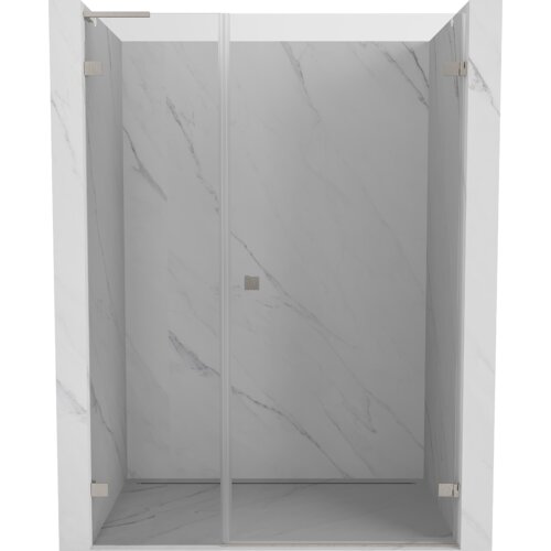 Mexen Lunar-B L drzwi prysznicowe uchylne prawe 140 cm, transparent, nikiel szczotkowany - 832SL-140-050-97-00-P