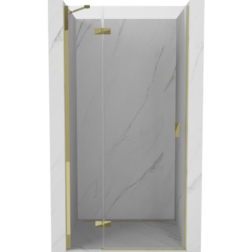 Mexen Mist-H drzwi prysznicowe uchylne lewe 75 cm, transparent, złote - 8A5-075-000-50-00-L