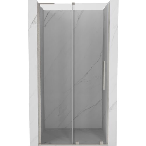 Mexen Velar L drzwi prysznicowe rozsuwane 120 cm, transparent, nikiel szczotkowany - 871-120-003-01-97