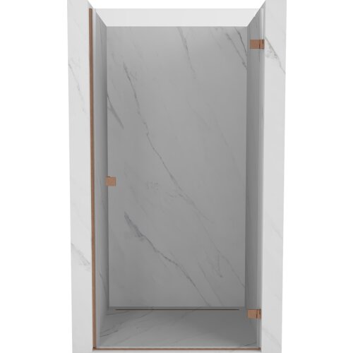 Mexen Lunar-B drzwi prysznicowe uchylne prawe 75 cm, transparent, miedź szczotkowana - 832-075-000-65-00-P