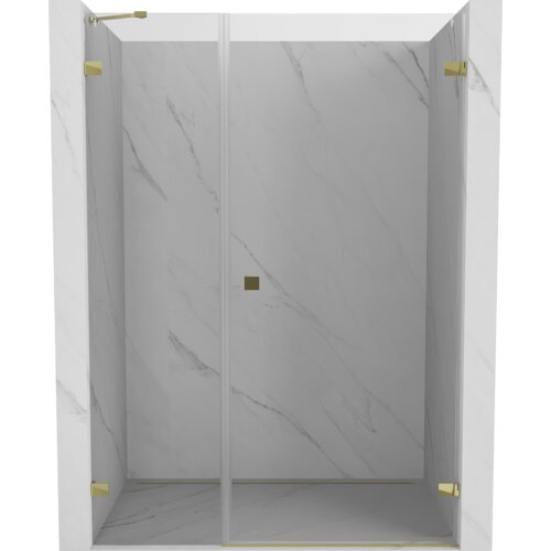 Mexen Lunar-B drzwi prysznicowe uchylne prawe 120 cm, transparent, złote - 832S-120-050-50-00-P