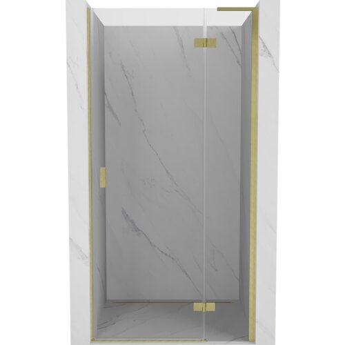 Mexen Mist-H L drzwi prysznicowe uchylne prawe 110 cm, transparent, złote szczotkowane - 8A5L-110-000-55-00-P
