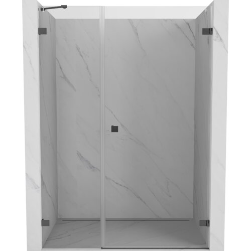 Mexen Lunar-B drzwi prysznicowe uchylne prawe 115 cm, transparent, gun gray szczotkowany - 832S-115-050-66-00-P