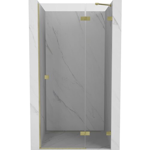 Mexen Lunar drzwi prysznicowe uchylne prawe 95 cm, transparent, złote szczotkowane - 834-095-000-55-00-P