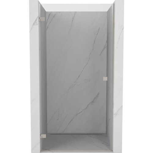 Mexen Lunar-B drzwi prysznicowe uchylne lewe 65 cm, transparent, nikiel szczotkowany - 832-065-000-97-00-L