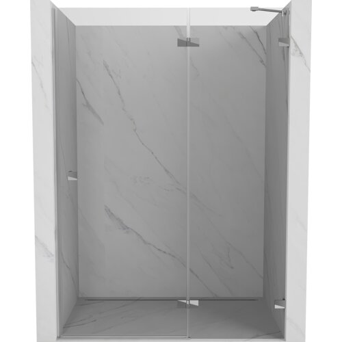 Mexen Lunar drzwi prysznicowe uchylne prawe 140 cm, transparent, chrom - 834-140-000-01-00-P