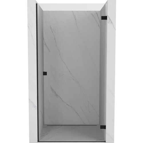 Mexen Lunar-B drzwi prysznicowe uchylne prawe 75 cm, transparent, czarne - 832-075-000-70-00-P