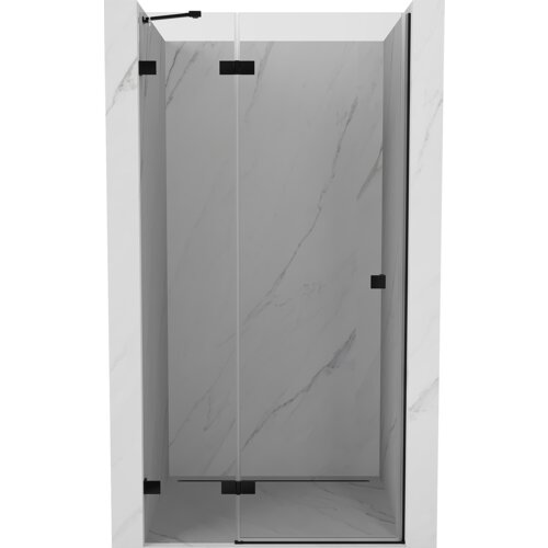 Mexen Lunar drzwi prysznicowe uchylne lewe 80 cm, transparent, czarne - 834-080-000-70-00-L