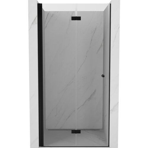 Mexen Mist-F drzwi prysznicowe składane lewe 70 cm, transparent, czarne - 8A6-070-000-70-00-L