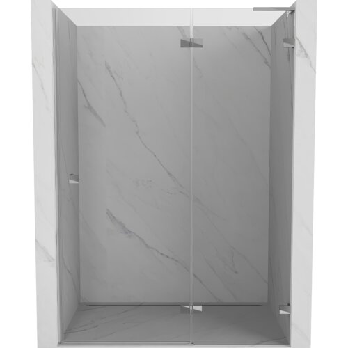 Mexen Lunar L drzwi prysznicowe uchylne prawe 130 cm, transparent, chrom - 834L-130-000-01-00-P