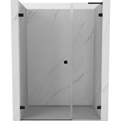 Mexen Lunar-B L drzwi prysznicowe uchylne lewe 140 cm, transparent, czarne - 832SL-140-050-70-00-L