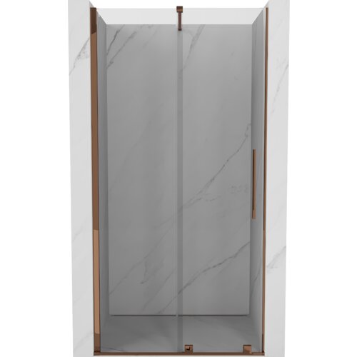 Mexen Velar drzwi prysznicowe rozsuwane 100 cm, transparent, różowe złoto - 871-100-000-01-60
