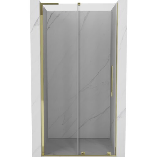 Mexen Velar L drzwi prysznicowe rozsuwane 100 cm, transparent, złote - 871-100-003-01-50
