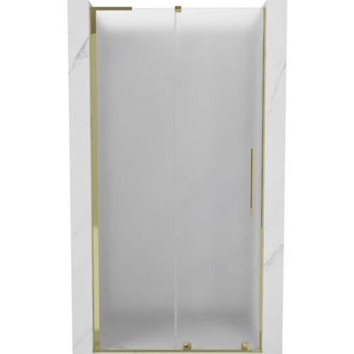 Mexen Velar L drzwi prysznicowe rozsuwane 120 cm, szron, złote - 871-120-003-31-50