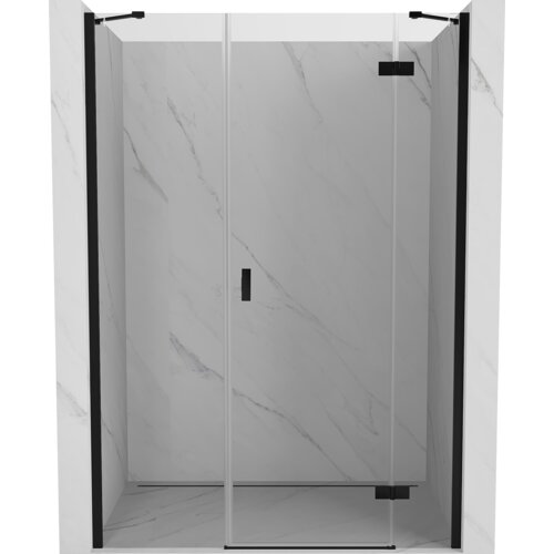 Mexen Mist-H drzwi prysznicowe uchylne prawe 160 cm, transparent, czarne - 8A5-160-001-70-00-P