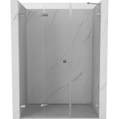 Mexen Lunar-F drzwi prysznicowe składane lewe 110 cm, transparent, chrom - 836S-110-050-01-00-L