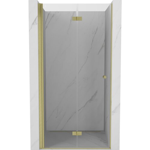 Mexen Mist-F drzwi prysznicowe składane lewe 120 cm, transparent, złote szczotkowane - 8A6-120-000-55-00-L