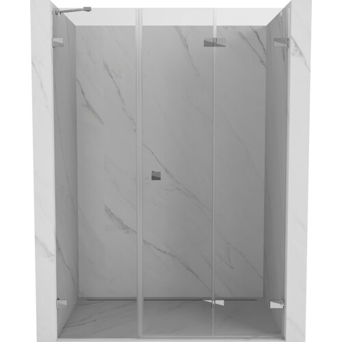 Mexen Lunar-F drzwi prysznicowe składane prawe 140 cm, transparent, chrom - 836S-140-050-01-00-P