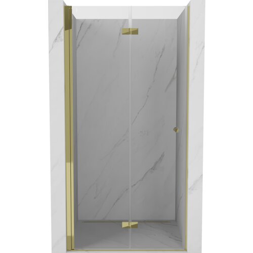 Mexen Mist-F drzwi prysznicowe składane lewe 110 cm, transparent, złote - 8A6-110-000-50-00-L