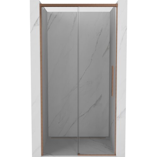 Mexen Rox drzwi prysznicowe rozsuwane 100 cm, transparent, miedź szczotkowana - 8C2-100-000-65-00