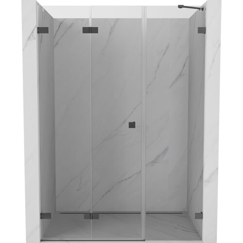 Mexen Lunar-F drzwi prysznicowe składane lewe 115 cm, transparent, gun metal - 836S-115-050-95-00-L