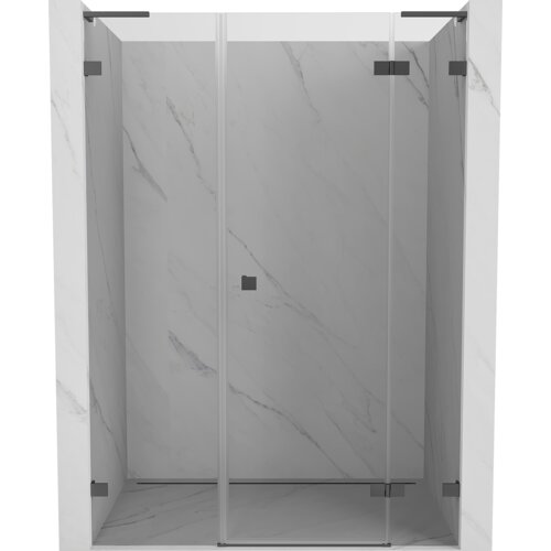 Mexen Lunar L drzwi prysznicowe uchylne prawe 120 cm, transparent, gun metal - 834SL-120-050-95-00-P
