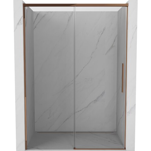 Mexen Rox drzwi prysznicowe rozsuwane 150 cm, transparent, różowe złoto - 8C2-150-000-60-00