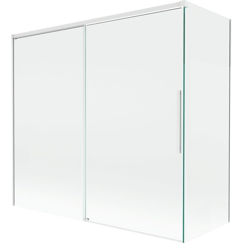 Mexen Rox parawan nawannowy 2-skrzydłowy rozsuwany 170 + 70 x 150 cm, transparent, biały - 8C9-170-070-20-00