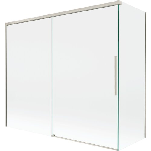 Mexen Rox parawan nawannowy 2-skrzydłowy rozsuwany 180 + 90 x 150 cm, transparent, nikiel szczotkowany - 8C9-180-090-97-00