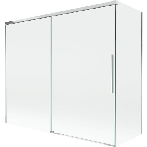 Mexen Rox parawan nawannowy 2-skrzydłowy rozsuwany 180 + 90 x 150 cm, transparent, chrom - 8C9-180-090-01-00