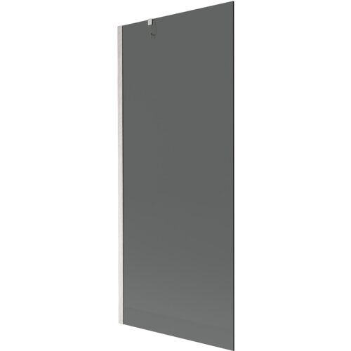 Na zdjęciu widoczny jest parawan nawannowy o grafitowym kolorze z jednym skrzydłem, wykonany z materiału o wyglądzie niklu szczotkowanego. Produkt ma prosty, nowoczesny design z metalowym uchwytem na górze.
