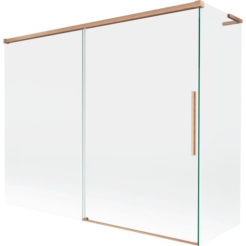 Mexen Rox L parawan nawannowy 2-skrzydłowy rozsuwany 190 + 90 x 150 cm, transparent, miedź szczotkowana - 8C9L-190-090-65-00